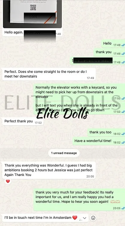 WhatsApp message from a client