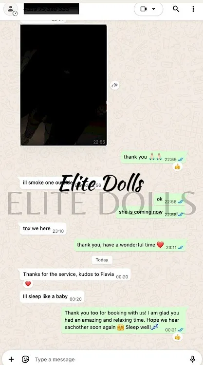 WhatsApp message from a client