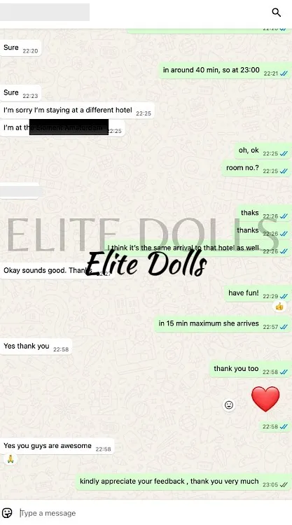 WhatsApp message from a client