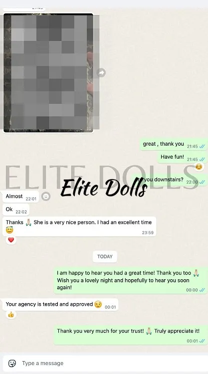 WhatsApp message from a client