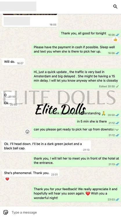 WhatsApp message from a client
