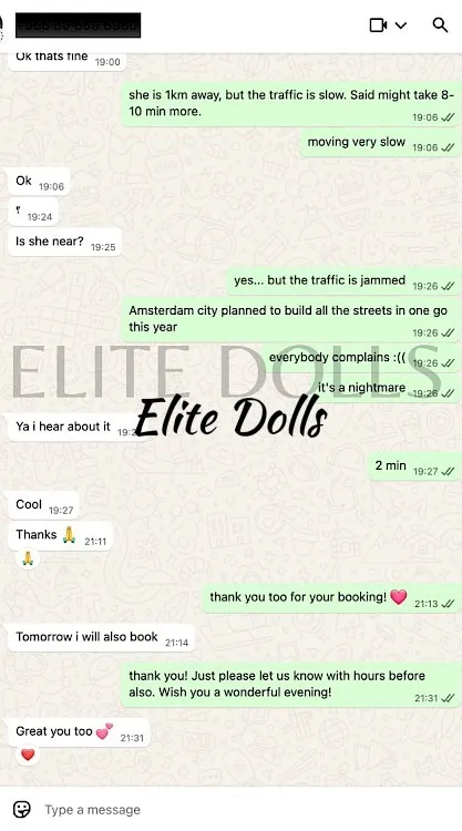 WhatsApp message from a client