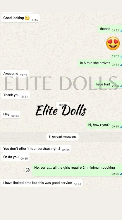 WhatsApp message from a client
