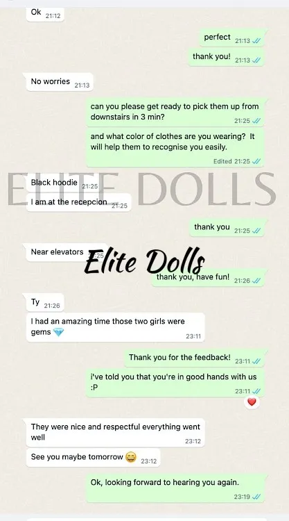 WhatsApp message from a client