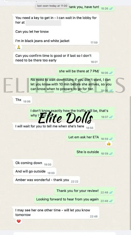 WhatsApp message from a client