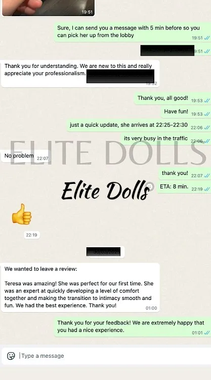WhatsApp message from a client