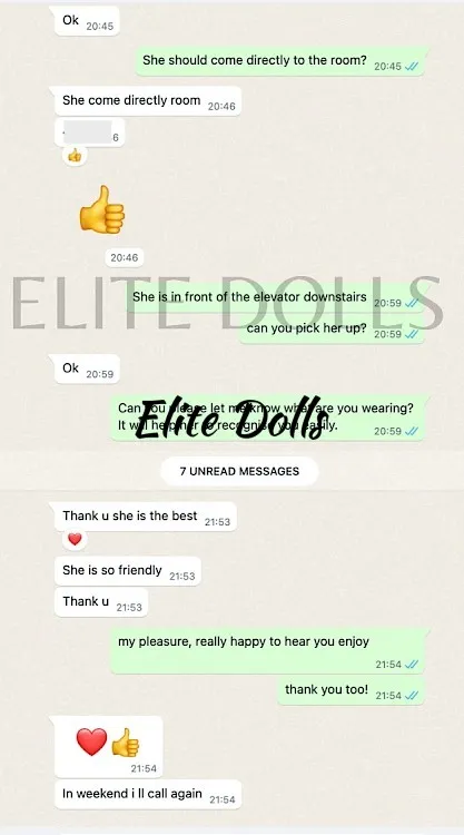 WhatsApp message from a client