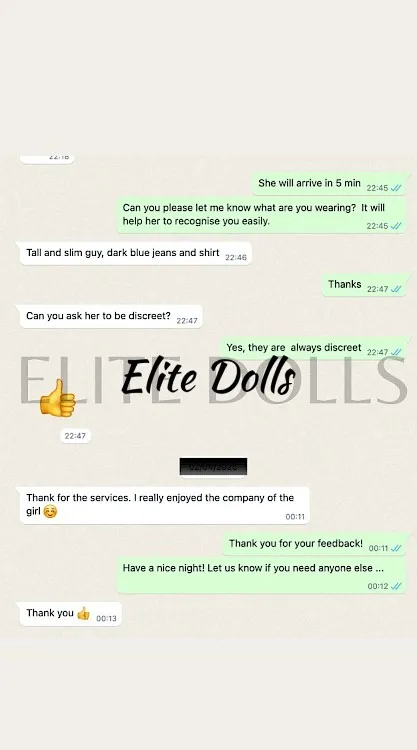 WhatsApp message from a client