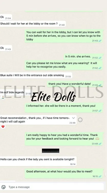 WhatsApp message from a client