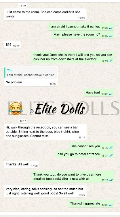WhatsApp message from a client